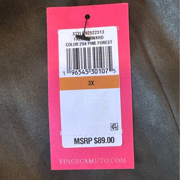 NWT $89 Vince Camuto Plus Pull-On Leggings. Pine forest color. 3X - Picture 4 of 6
